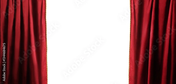 Obraz Open red stage curtain