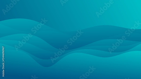Fototapeta abstract teal gradient waves gradient background vector illustration good for advertising, ads, wallpaper, backdrop, background, web banner, and motion graphic 