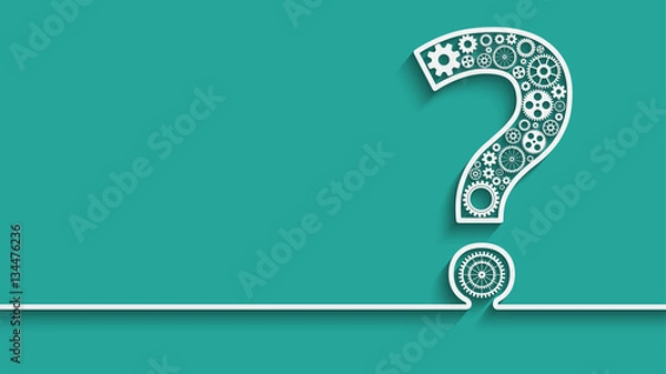 Obraz Znak zapytania z biegów