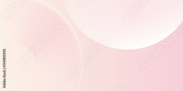 Fototapeta Abstract banner background  pastel colorful  pink and yellow gradations. Circle effect design simple art modern