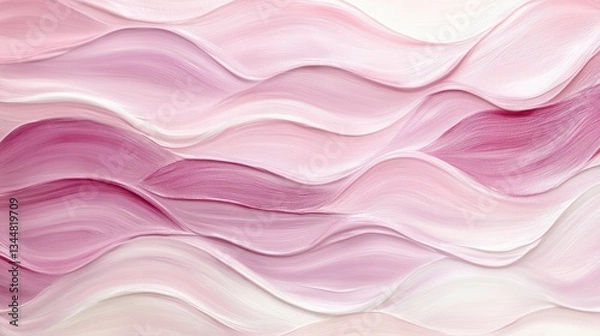 Fototapeta Soft Pink Abstract Waves with Texture and Movement for Artistic Background Design