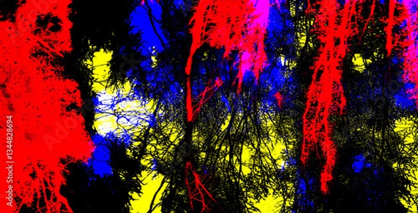 Obraz Vibrant, saturated, abstract, wallpaper background poster