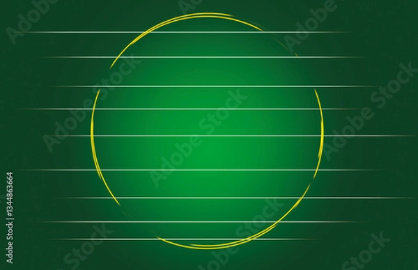 Fototapeta Green abstract background with circles and lines. 