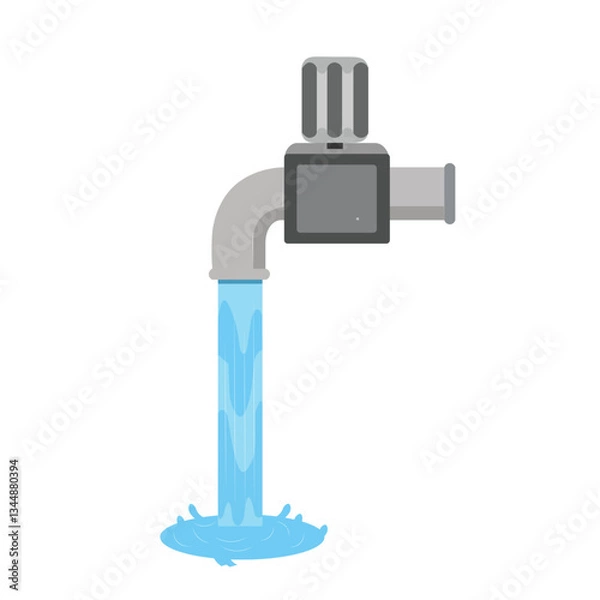 Obraz Water Tap Vector