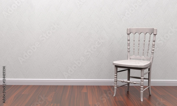 Fototapeta 白い椅子のある部屋　３ＤＣＧ