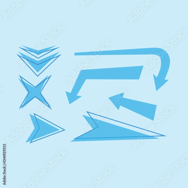 Obraz  Mid Century Modern Shapes, Elements, Logos, Signs, Fifties