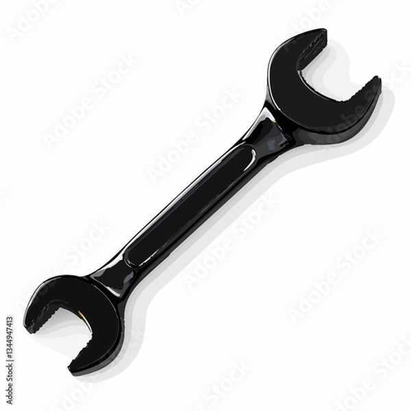 Fototapeta Black socket wrench icon sheet on white background  -  