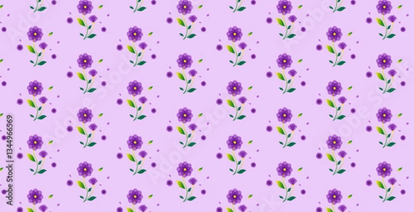 Fototapeta floral background, seamless pattern with flowers