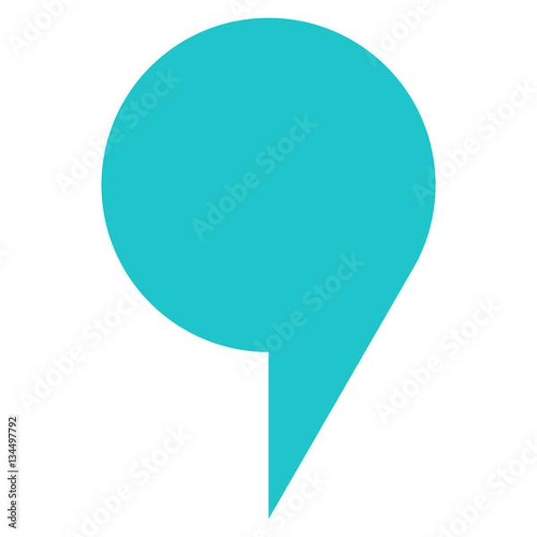 Fototapeta Map pin sign location icon marker point needle button