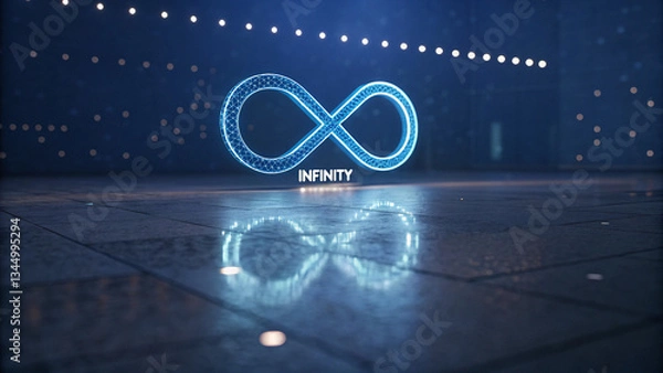 Obraz Infinite Future Blue Glow