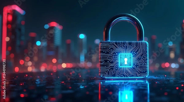 Obraz Cyber Lock future scape