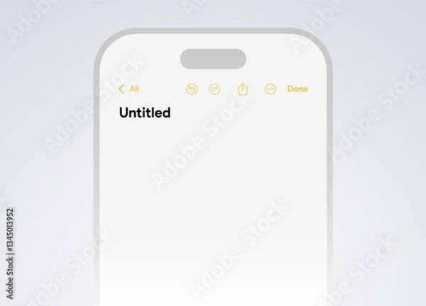 Fototapeta I phone Notes app user interface template. Ios digital planner application for schedule, tasks, notifications, events, and to-do lists mock-up. Editable vector illustration design