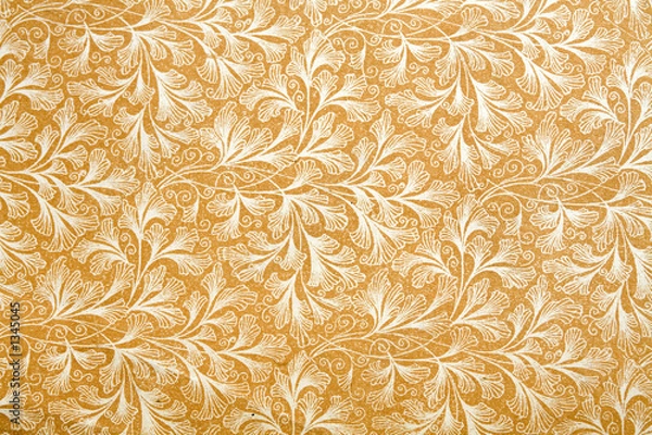 Obraz antique paper found on old book cover, circa 1880