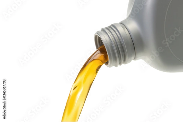 Obraz Pouring Engine Oil from Plastic Bottle