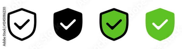 Fototapeta Shield icon, for security and privacy protection apps.