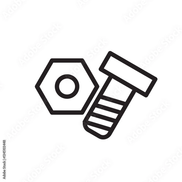 Fototapeta Bolt and Nut