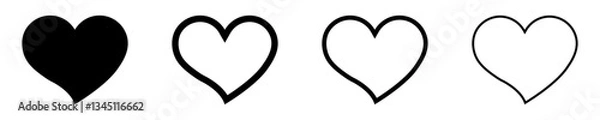 Obraz Geometric heart icon with sharp edges and a faceted, modern low-poly design. Suitable for digital branding, technology themes, UI/UX, websites, social media, Valentine�s Day, romantic concepts