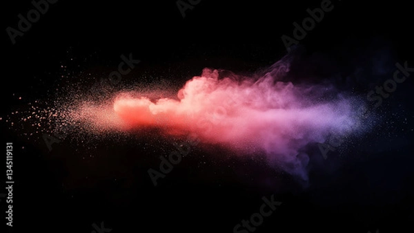 Obraz Vibrant colorful powder explosion creating a burst of energy and dynamic visual impact