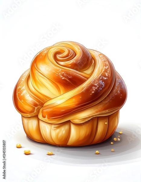 Fototapeta bread in a basket