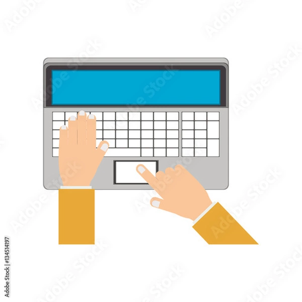 Fototapeta Work and technology concept icon vector illustration graphic design