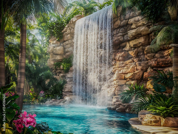 Obraz Rainforest Waterfall Serenity