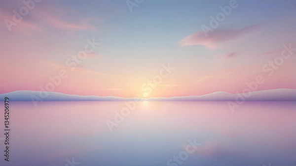 Obraz Sunset Sky Pastel Gradient Background