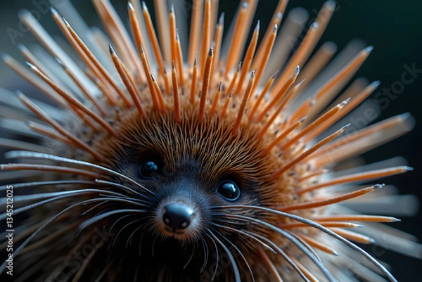 Obraz High-Resolution Close-Up of a Porcupine’s Sharp Quills