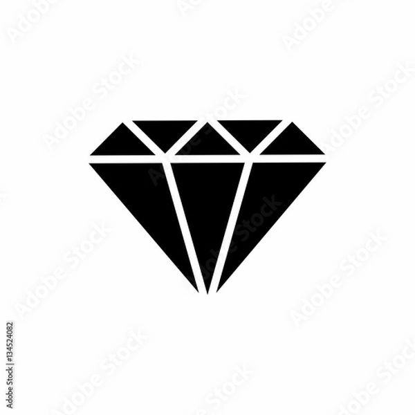 Obraz Diamond icon vector design isolated on white background 