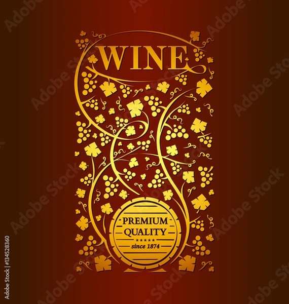 Obraz Vector wine emblem for your design