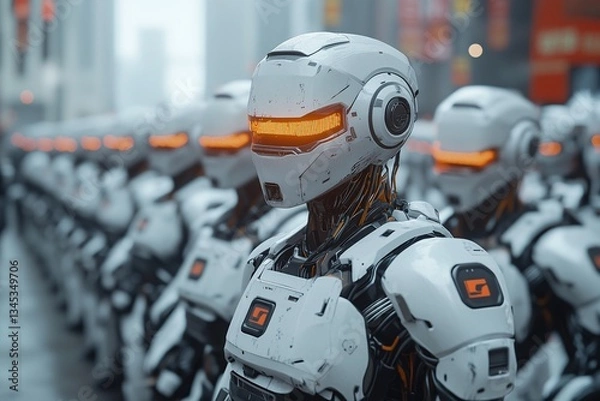 Fototapeta Futuristic Robot Army