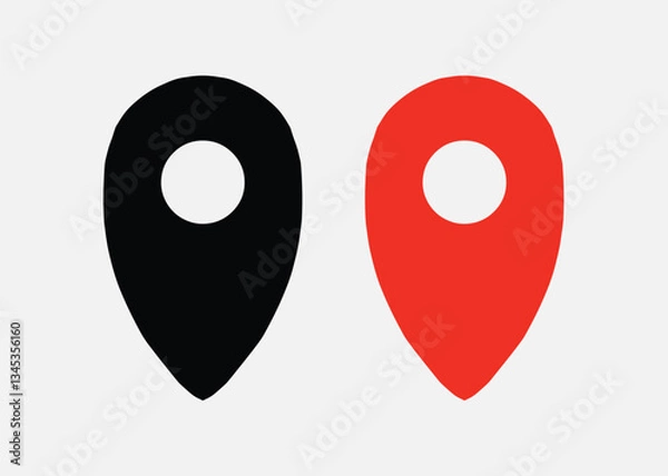 Obraz a icon for location phone doodle