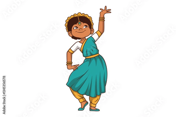 Obraz Indian Kids Characters Dancing