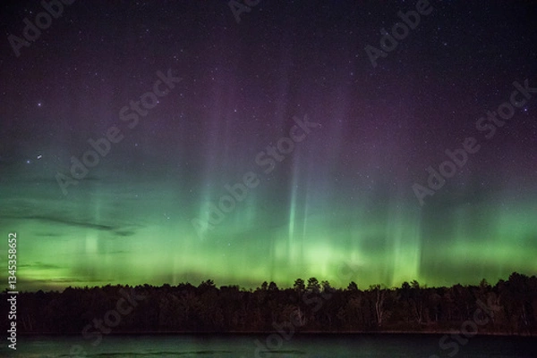 Obraz aurora over the lake