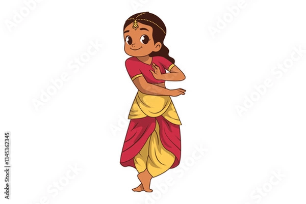 Obraz Indian Kids Characters Dancing