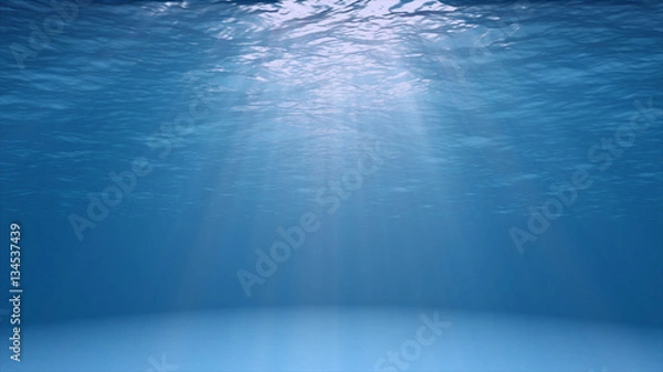 Obraz Niebieska powierzchnia oceanu widziana z wody