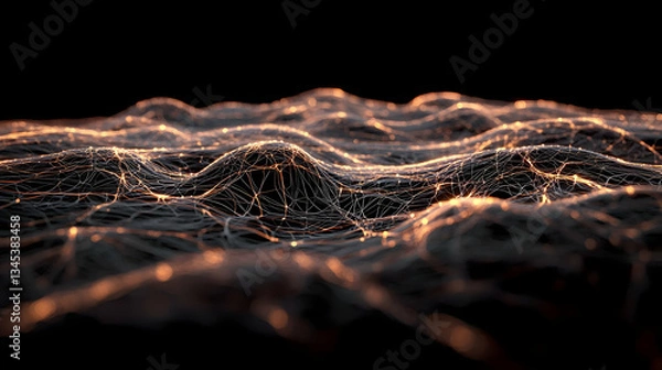 Fototapeta Abstract Glowing Data Waves