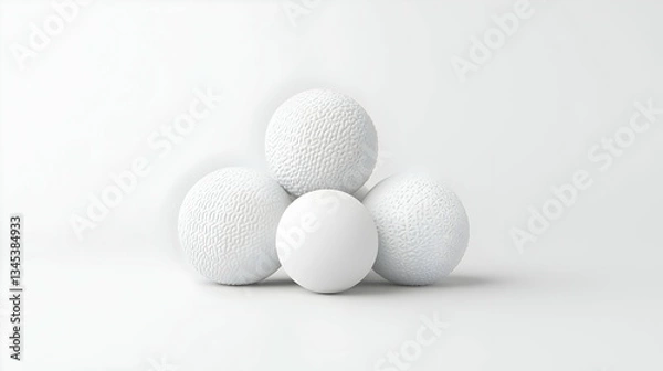 Fototapeta Abstract White Sphere Composition