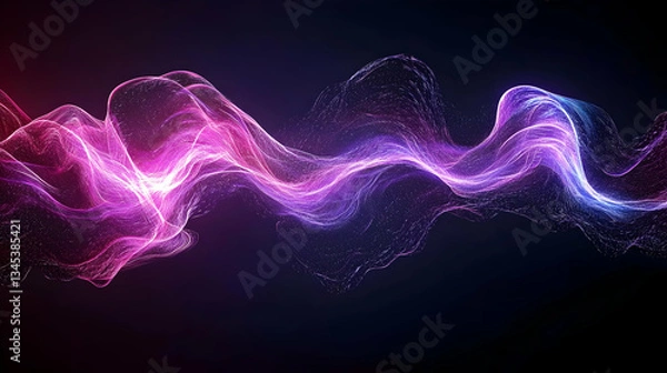 Fototapeta Abstract Glowing Particle Wave Design