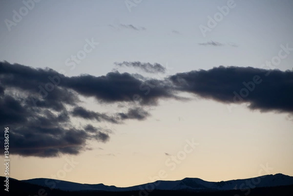 Fototapeta dark clouds at last light
