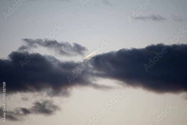 Fototapeta dark clouds at last light