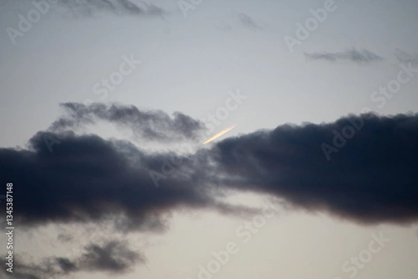 Obraz dark clouds at last light