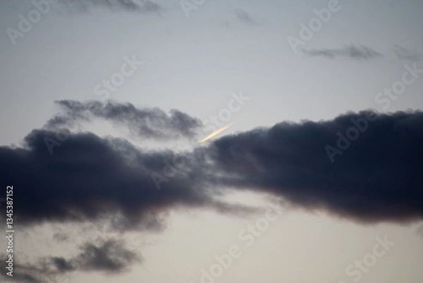 Fototapeta dark clouds at last light