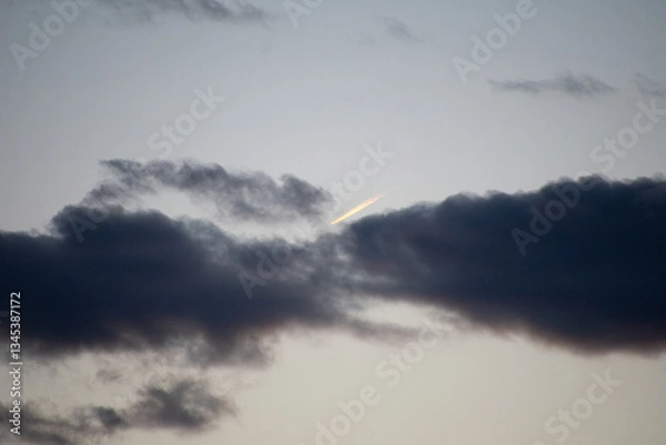 Obraz dark clouds at last light