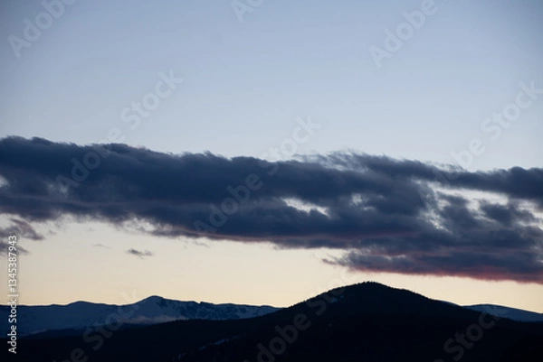 Fototapeta dark clouds at last light