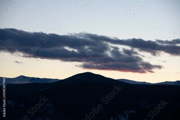 Fototapeta dark clouds at last light