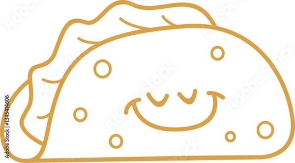 Fototapeta Outline Handdrawn Food Element Set