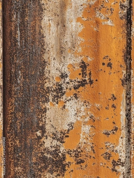 Fototapeta Rusted Metal Texture: Urban Decay Background. (1)