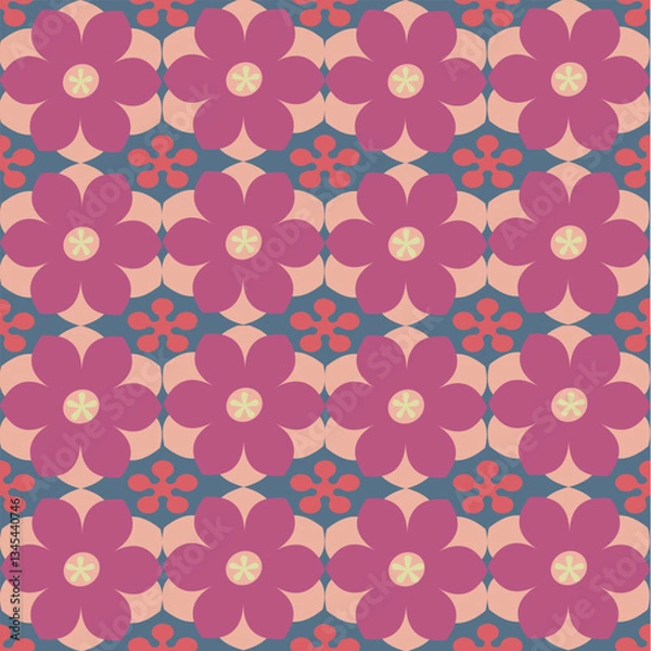 Fototapeta seamless floral pattern
