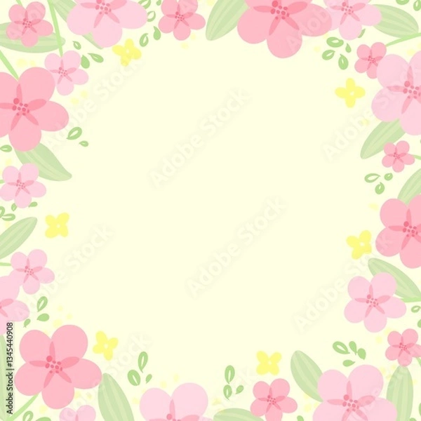 Fototapeta frame with flowers