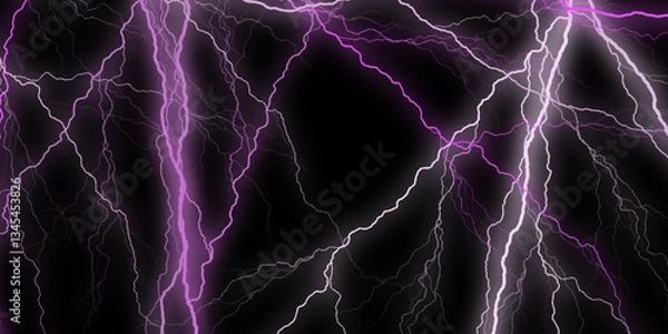 Fototapeta black, pink marble background. Black marble natural pattern for background, abstract natural marble black and pink. Lightning bolt. thunder lighting on black bg. 3d illustration, lightning, storm,